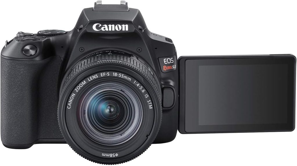 Amazon.com : Canon EOS Rebel SL3 Digital SLR Camera with EF-S 18-55mm Lens kit, Built-in Wi-Fi, Dual Pixel CMOS AF and 3.0 Inch Vari-Angle Touch Screen, Black : Electronics