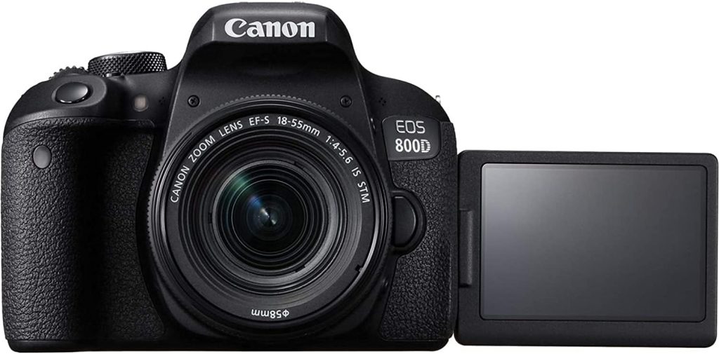 Canon EOS Rebel 800D / T7i DSLR Camera with 18-55 4-5.6 is STM Lens (1895C002) + 64GB Memory Card + Color Filter Kit + Case + Corel Photo Software + 2 x LPE17 Battery + More (Renewed)
