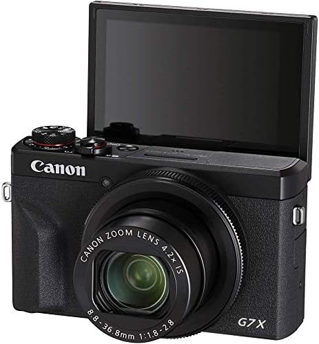 Canon PowerShot G7X Mark III Digital 4K Vlogging Camera, Vertical 4K Video Support with Wi-Fi, NFC and 3.0-Inch Touch Tilt LCD, Black