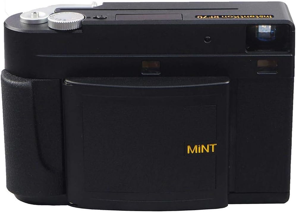 MiNT Instantkon RF70 Large Format Rangefinder Instant Camera with Real Image View Finder, Manual  Auto Mode Control, Black