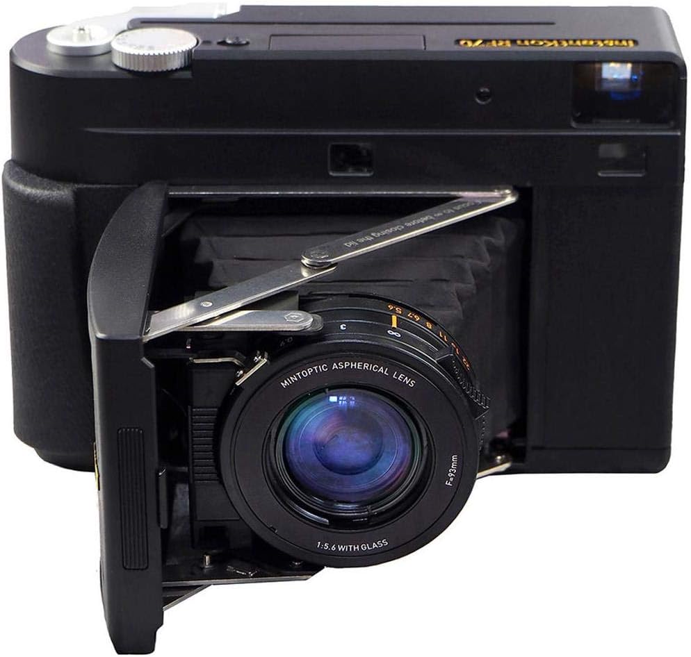 MiNT Instantkon RF70 Large Format Rangefinder Instant Camera with Real Image View Finder, Manual  Auto Mode Control, Black