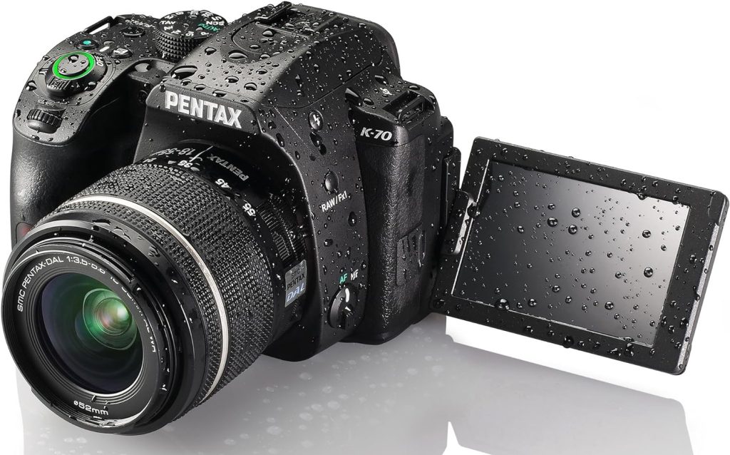 Pentax K-70 Weather-Sealed DSLR Camera with 18-135mm Lens (Silver)
