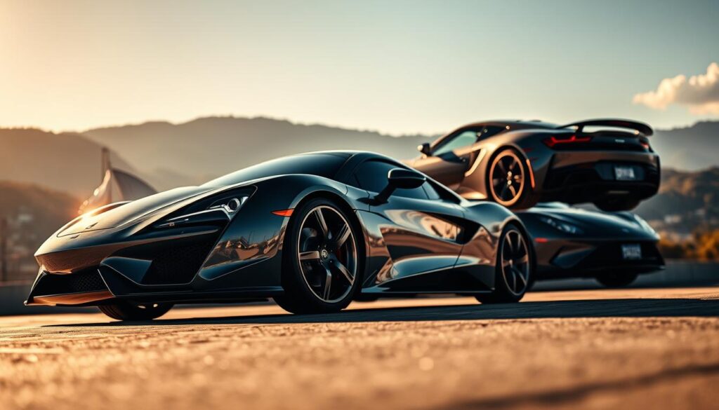 creative car composition angles