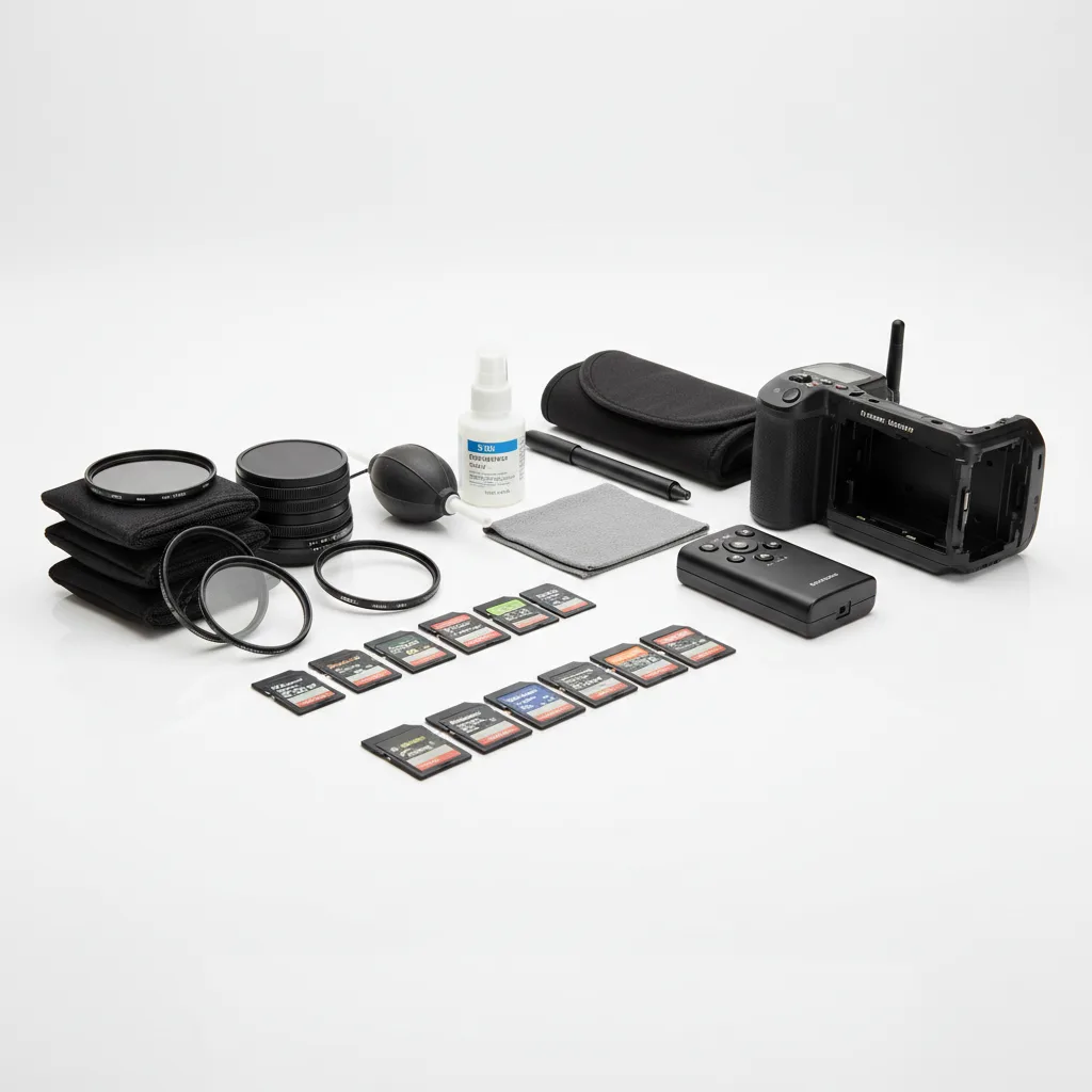 Photography gear and accessories collection for review