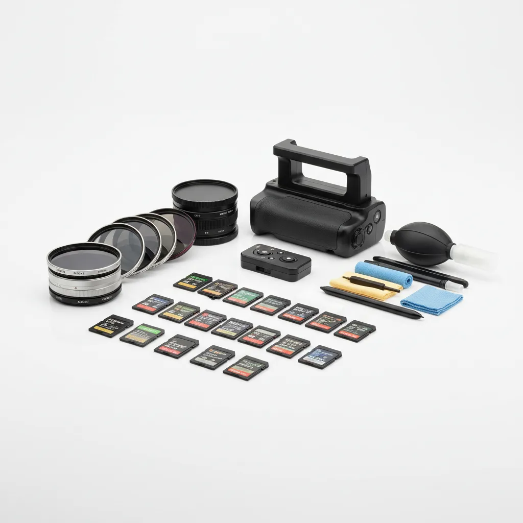 Photography gear and accessories collection for review