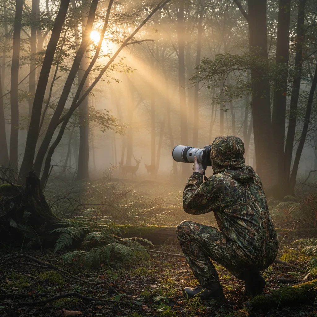 Wildlife photographer capturing nature in the wild