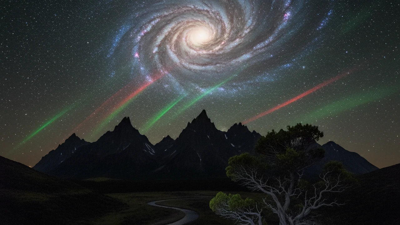 Professional photography scene representing astrophotography