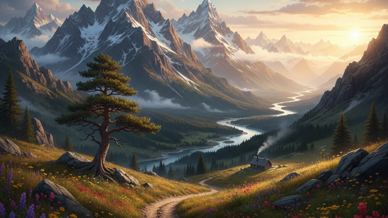 Professional photography scene representing landscape