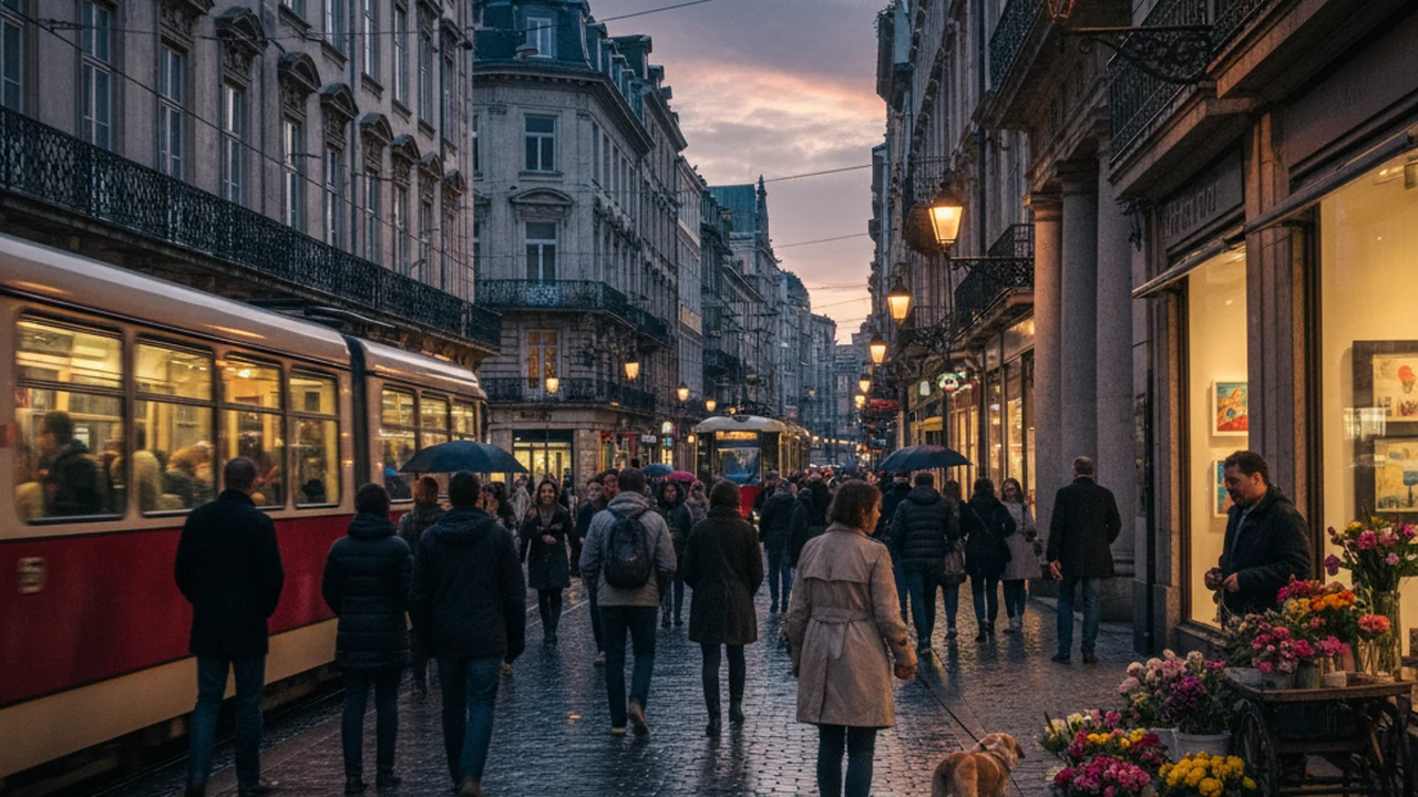 Professional photography scene representing street